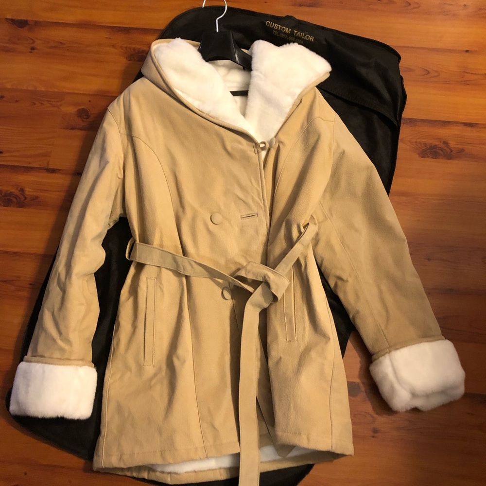 NWOT • Suede leather coat